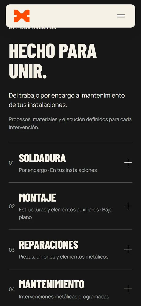 La web de Jowidama en el móvil
