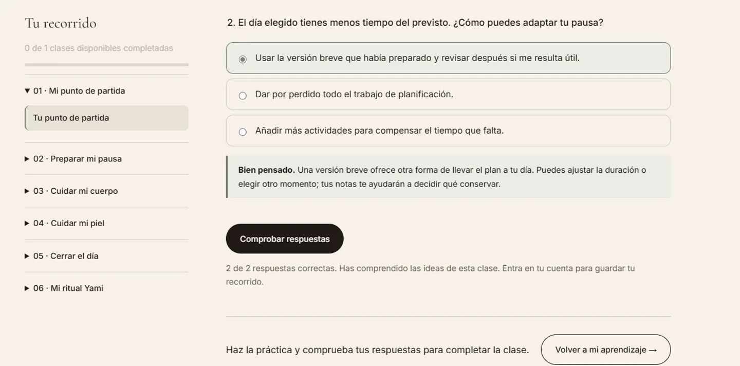 El aula del curso con una práctica
