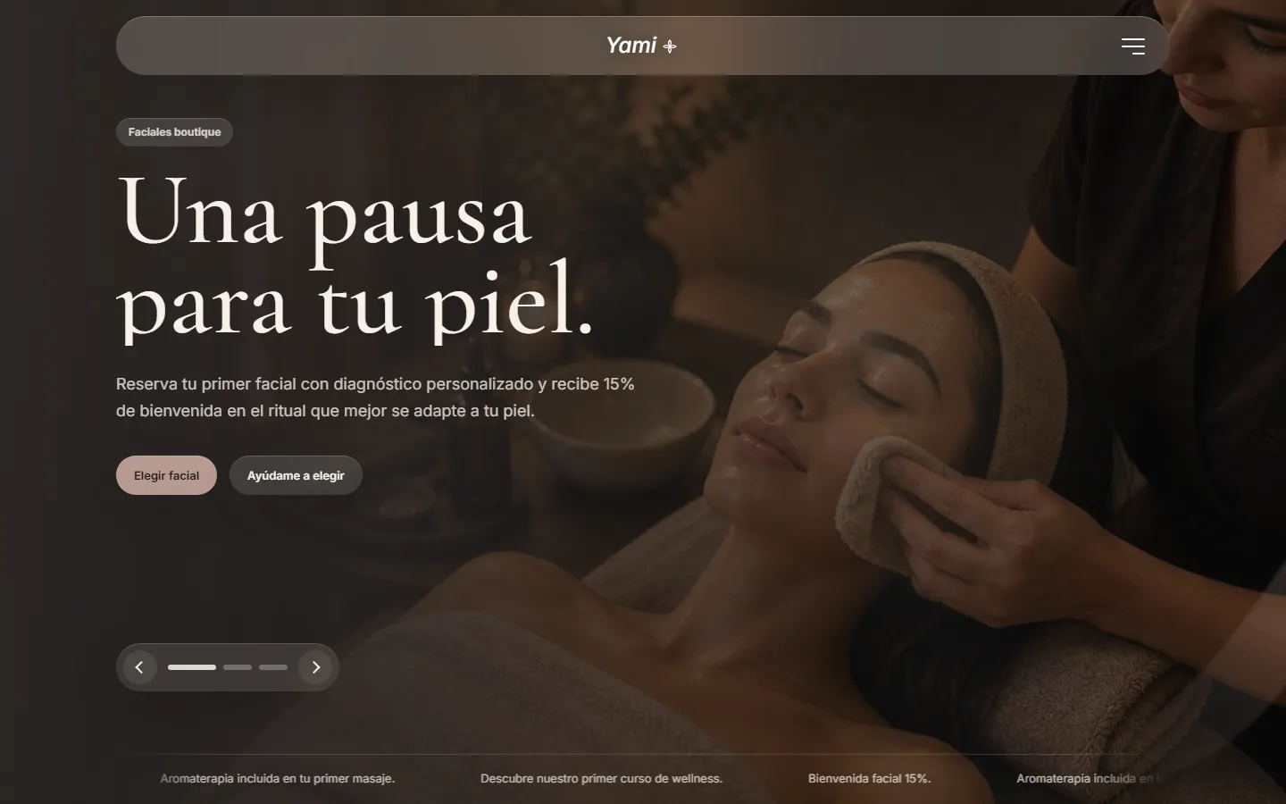 Web de Yamibellezaa en el escritorio